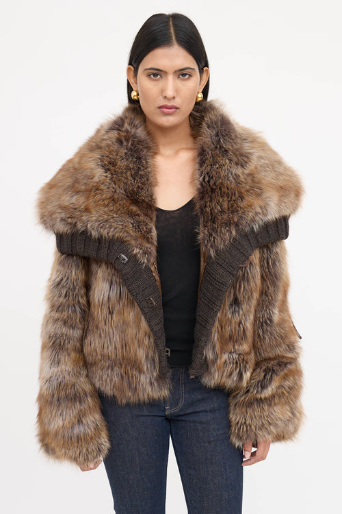 Holt Renfrew Fur Knit Jacket