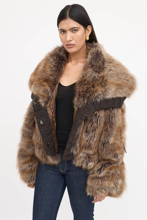 Holt Renfrew Fur Knit Jacket