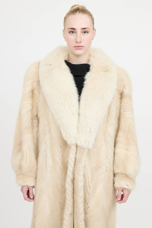 VSP ArchiveShawl Collar Fur Coat