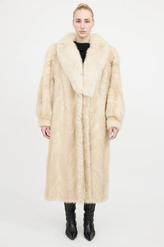 VSP ArchiveShawl Collar Fur Coat