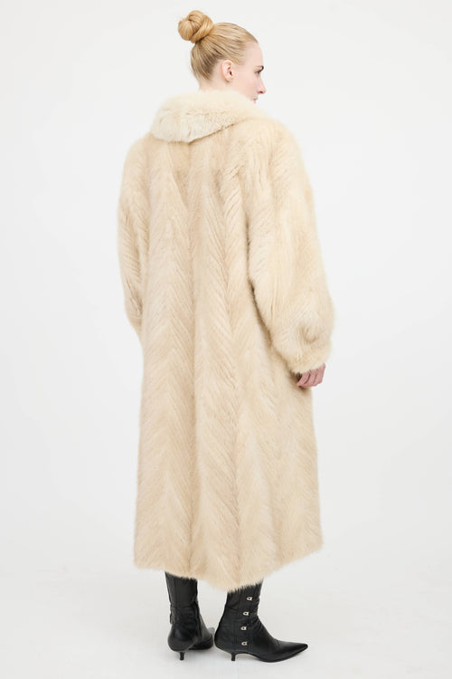 VSP ArchiveShawl Collar Fur Coat