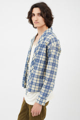 Visvim Cream & Blue Plaid Cardigan