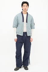 Visvim Green & Navy Short Sleeve Jacket
