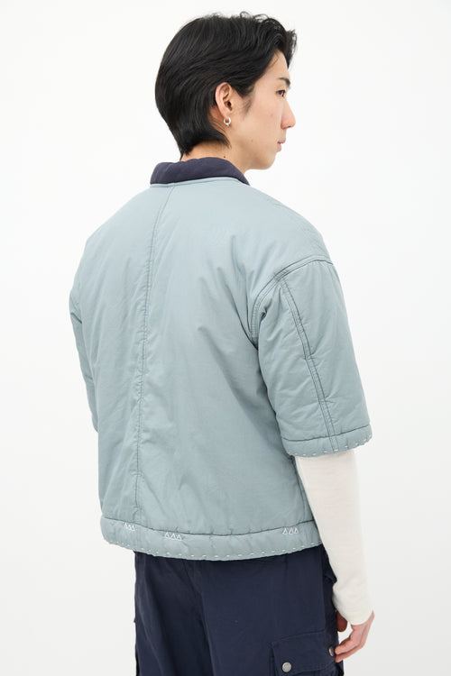 Visvim Green & Navy Short Sleeve Jacket