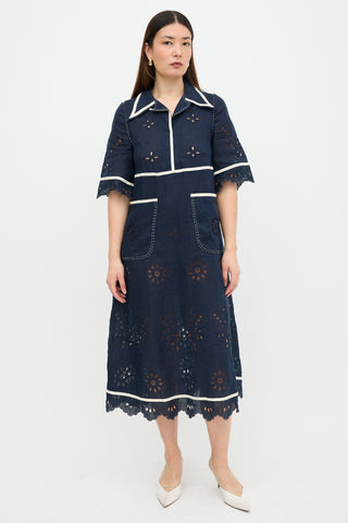 Vita Kin Linen Broderie Anglaise Dress