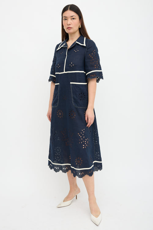 Vita Kin Linen Broderie Anglaise Dress