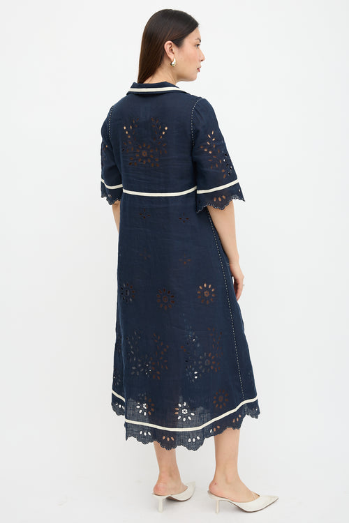 Vita Kin Linen Broderie Anglaise Dress