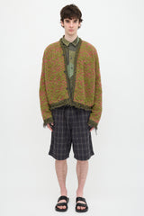 Vitelli Jacquard Fringe Cardigan
