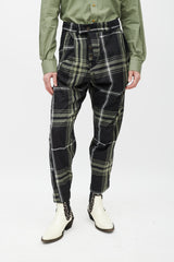 Vivenne Westwood Black & Green Plaid Pant