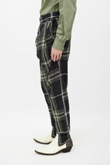 Vivenne Westwood Black & Green Plaid Pant