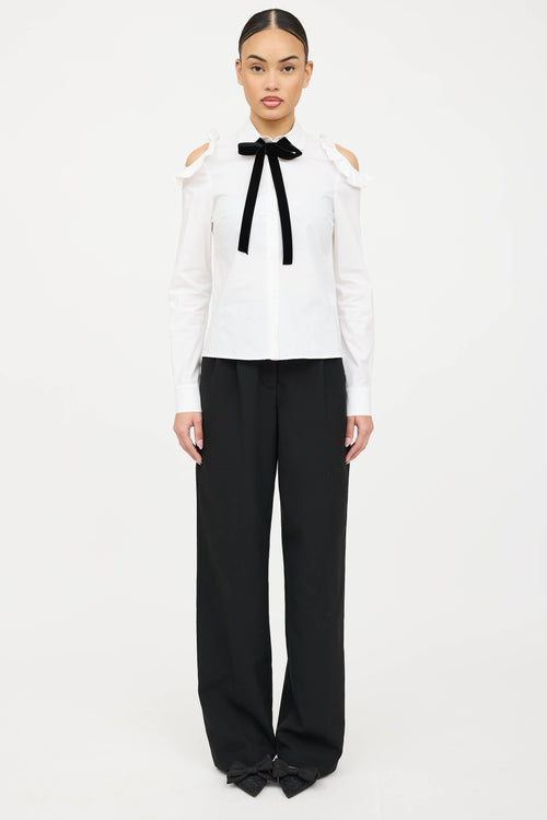 Vivetta Cut Out Ruffled Shirt