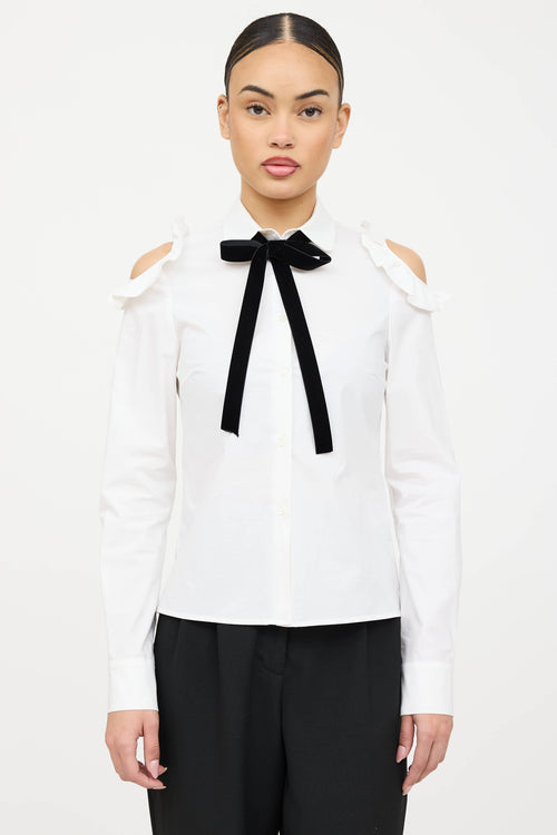 Vivetta Cut Out Ruffled Shirt