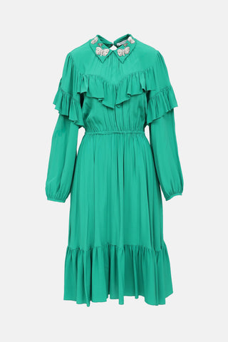 Vivetta Embellished Ruffle Dress