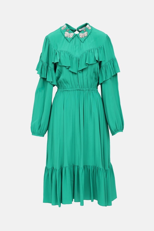 Vivetta Embellished Ruffle Dress