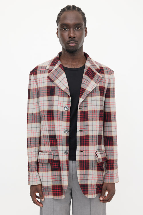 Vivienne Westwood Crepe Check Wreck Blazer