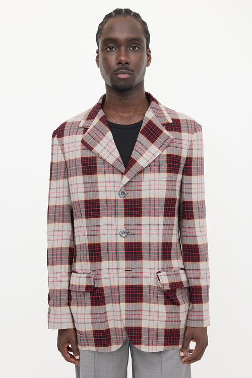 Vivienne Westwood Crepe Check Wreck Blazer