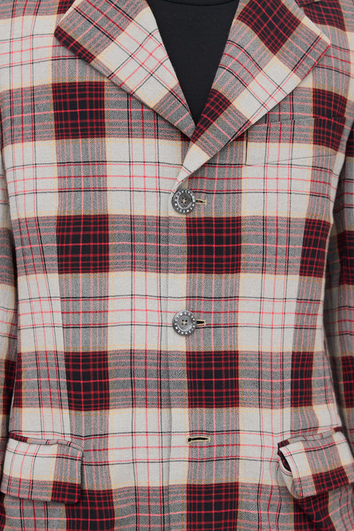 Vivienne Westwood Crepe Check Wreck Blazer