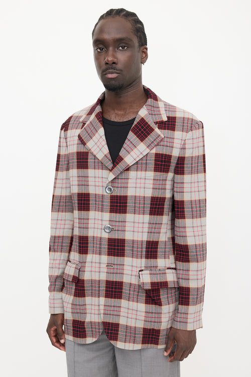 Vivienne Westwood Crepe Check Wreck Blazer