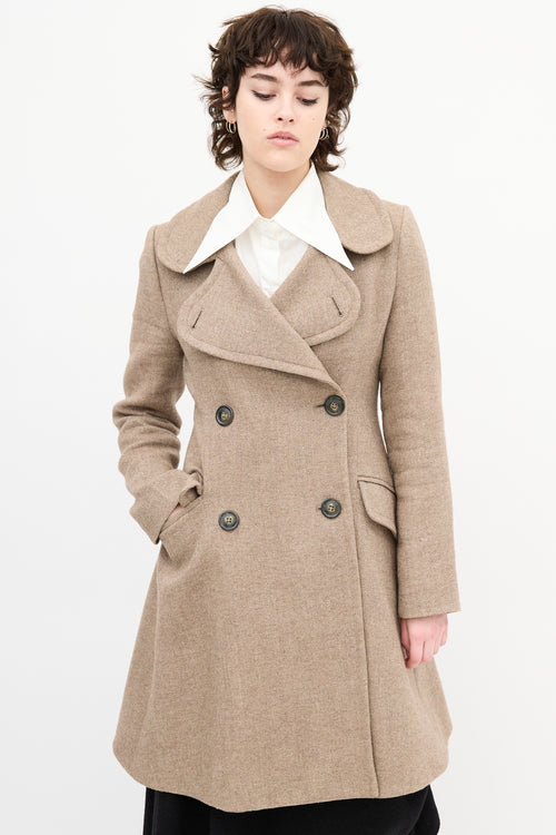 Vivienne Westwood Beige Wool Double Breasted  Coat