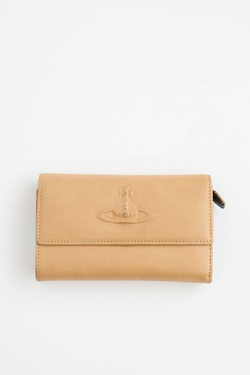 Vivienne Westwood Leather Orb Tri-fold Wallet