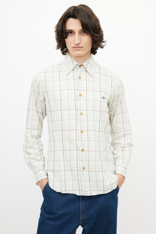 Vivienne Westwood Cream & Multicolour Plaid Shirt