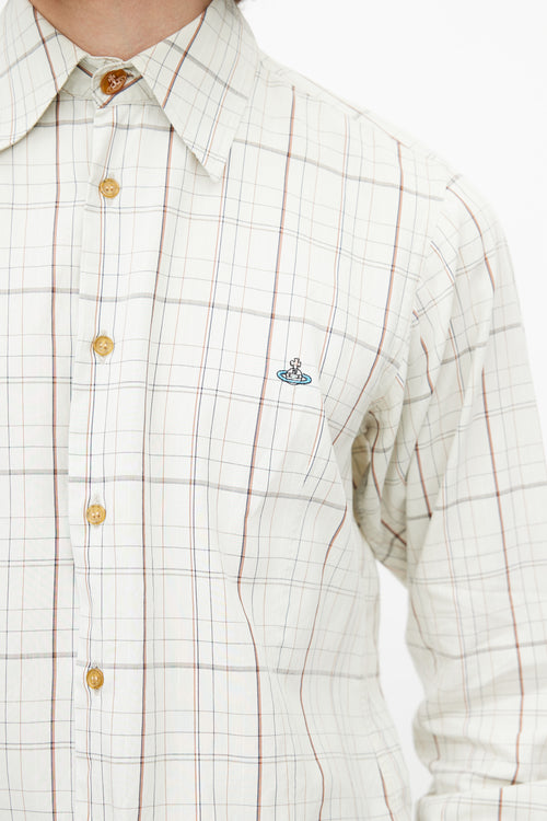 Vivienne Westwood Cream & Multicolour Plaid Shirt