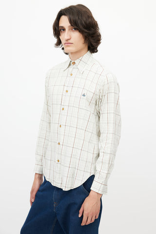Vivienne Westwood Cream & Multicolour Plaid Shirt