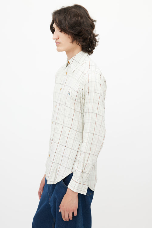 Vivienne Westwood Cream & Multicolour Plaid Shirt