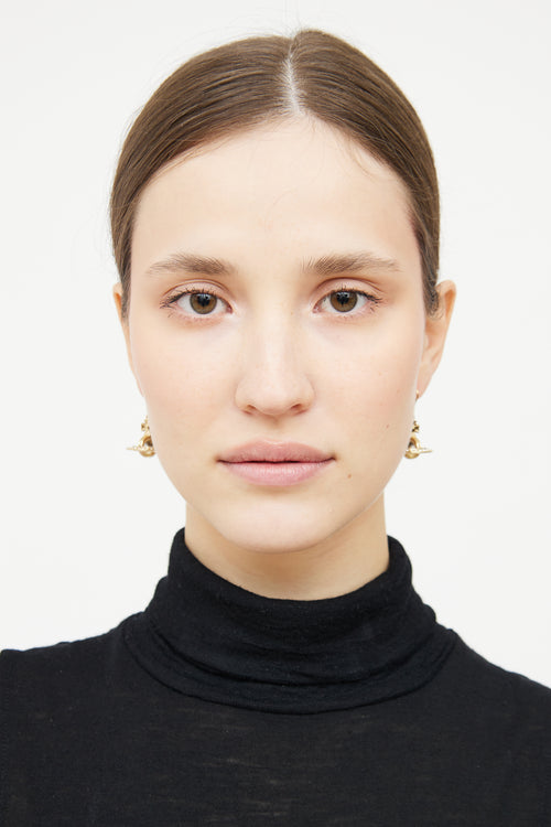 Vivienne Westwood Gold Orb Jewel Earring