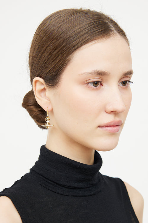 Vivienne Westwood Gold Orb Jewel Earring