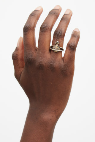 Vivienne Westwood Gold Embellished Orb Ring