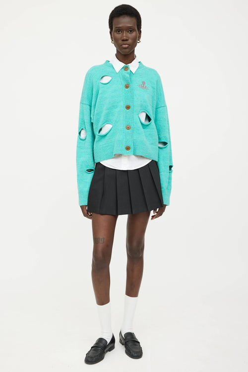 Vivienne Westwood Wool Knit Cut Out Cardigan