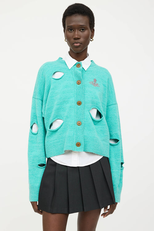 Vivienne Westwood Wool Knit Cut Out Cardigan