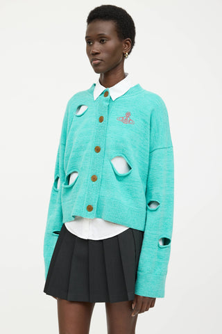 Vivienne Westwood Wool Knit Cut Out Cardigan