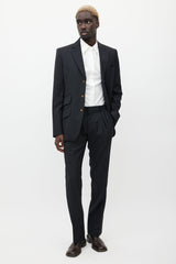 Vivienne Westwood Grey & Blue Wool Two Piece Suit