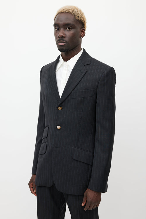Vivienne Westwood Grey & Blue Wool Two Piece Suit