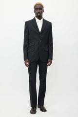 Vivienne Westwood Grey & Blue Wool Two Piece Suit