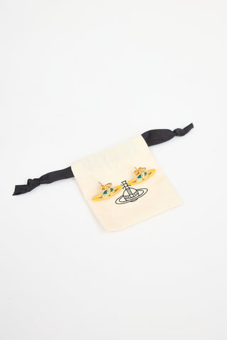 Vivienne Westwood Metal & Enamel Orb Earrings