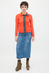 Vivienne Westwood Orange & Multi Striped Collared Cardigan