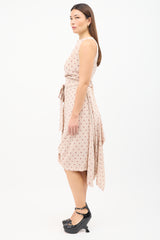 Vivienne Westwood Pink & Red Silk Asymmetrical Belted Dress
