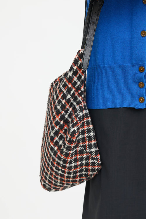 Vivienne Westwood Plaid Asymmetrical Bag