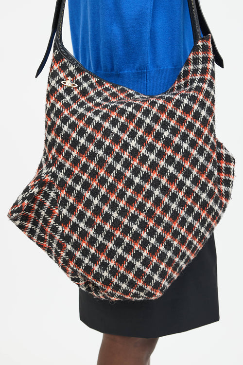 Vivienne Westwood Plaid Asymmetrical Bag
