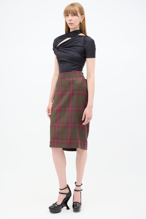 Vivienne Westwood Red Label Multicolour Plaid Bustle Skirt