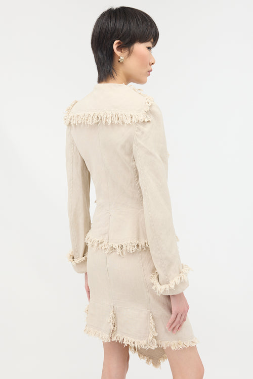 Vivienne Westwood SS 1998 Linen Fringe Set