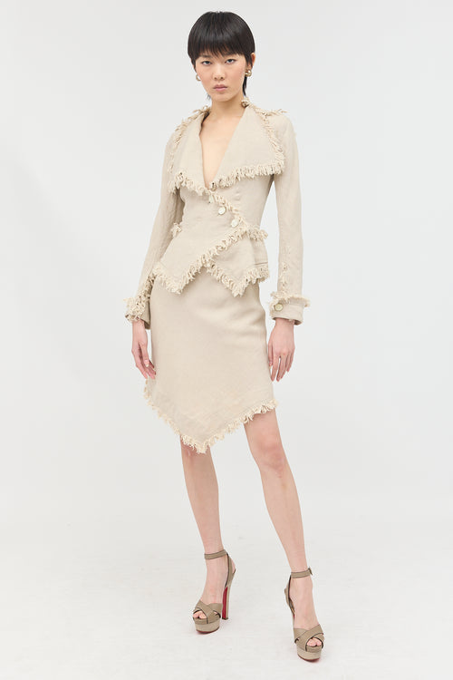 Vivienne Westwood SS 1998 Linen Fringe Set
