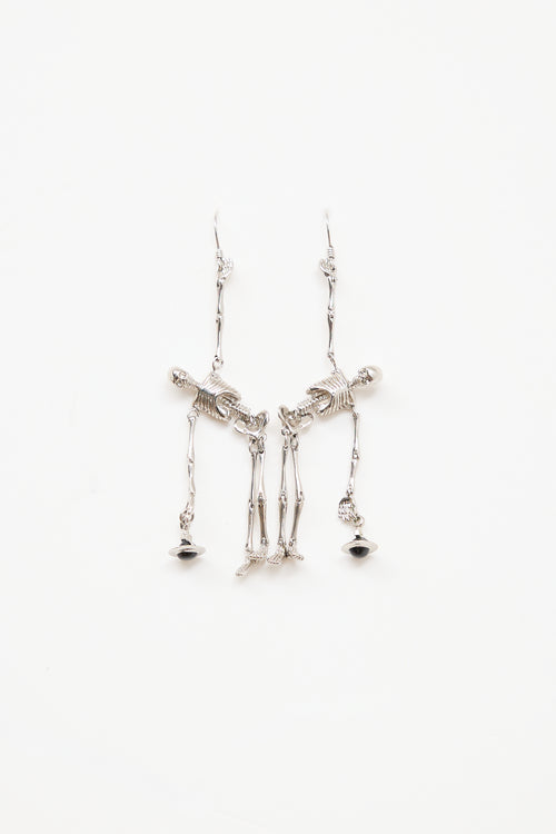 Vivienne Westwood Skeleton Orb Drop Earrings
