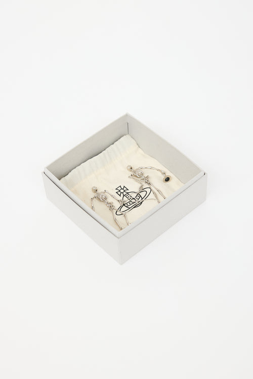 Vivienne Westwood Skeleton Orb Drop Earrings