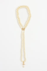Vivienne Westwood Three Row Pearl Drop Choker Necklace