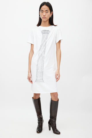 Vivienne Westwood White & Black Column T-Shirt Dress