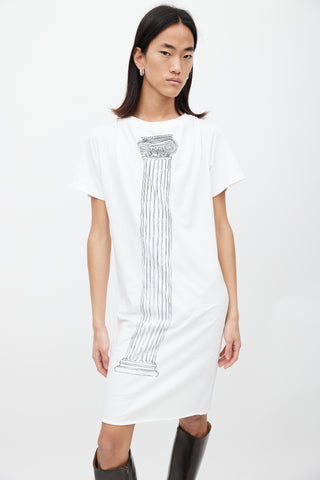Vivienne Westwood White & Black Column T-Shirt Dress